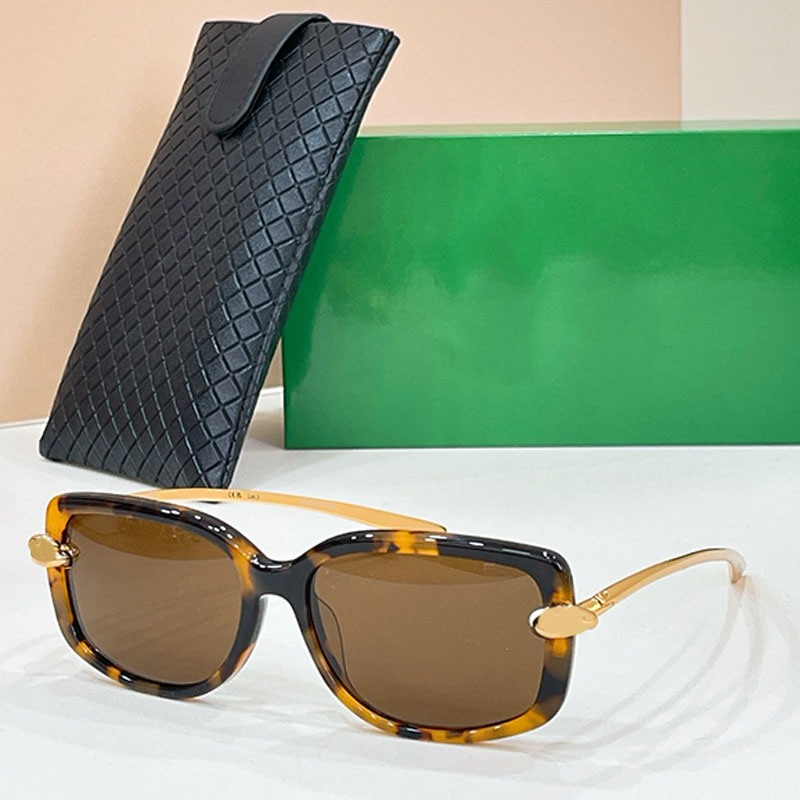 Designer Women Knot Rectangular Sunglasses Acetate Fiber Tortoiseshell Frame UV Protective Lens Top Quality Beach Photography Lady Glasses BV1440