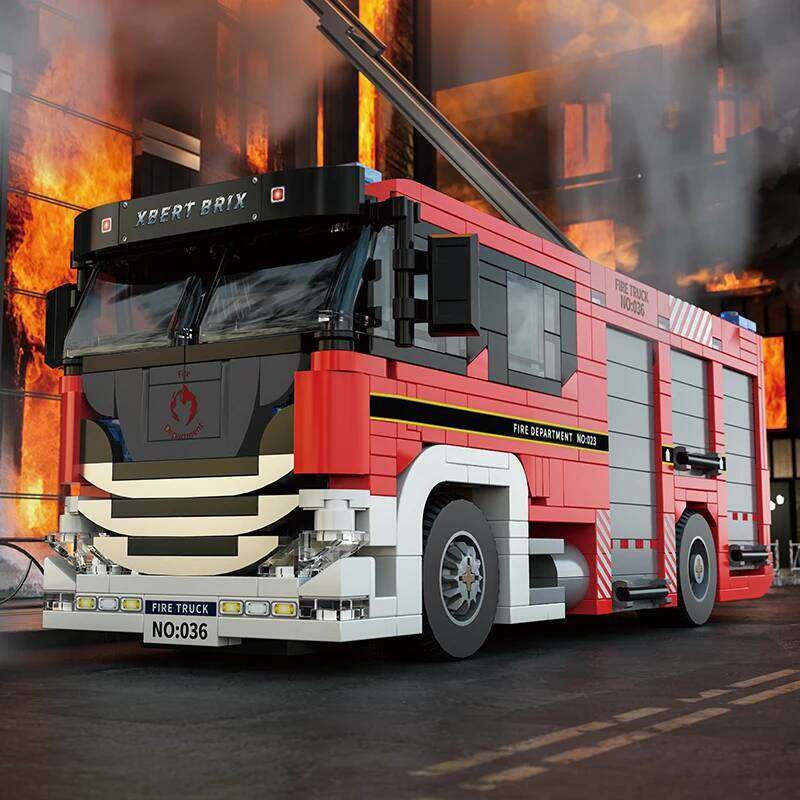 704PCS Fire Truck Building Blocks City Engineering Rescue Vehicle Model Bricks Educational DIY Toys Holiday Gifts For Kids Z260305