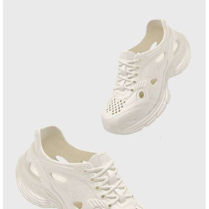 2025 Summer New Fashionable Thick Bottom Non slip Hollow Breathable Women's Sports Shoes Beach Comfortable Sandals