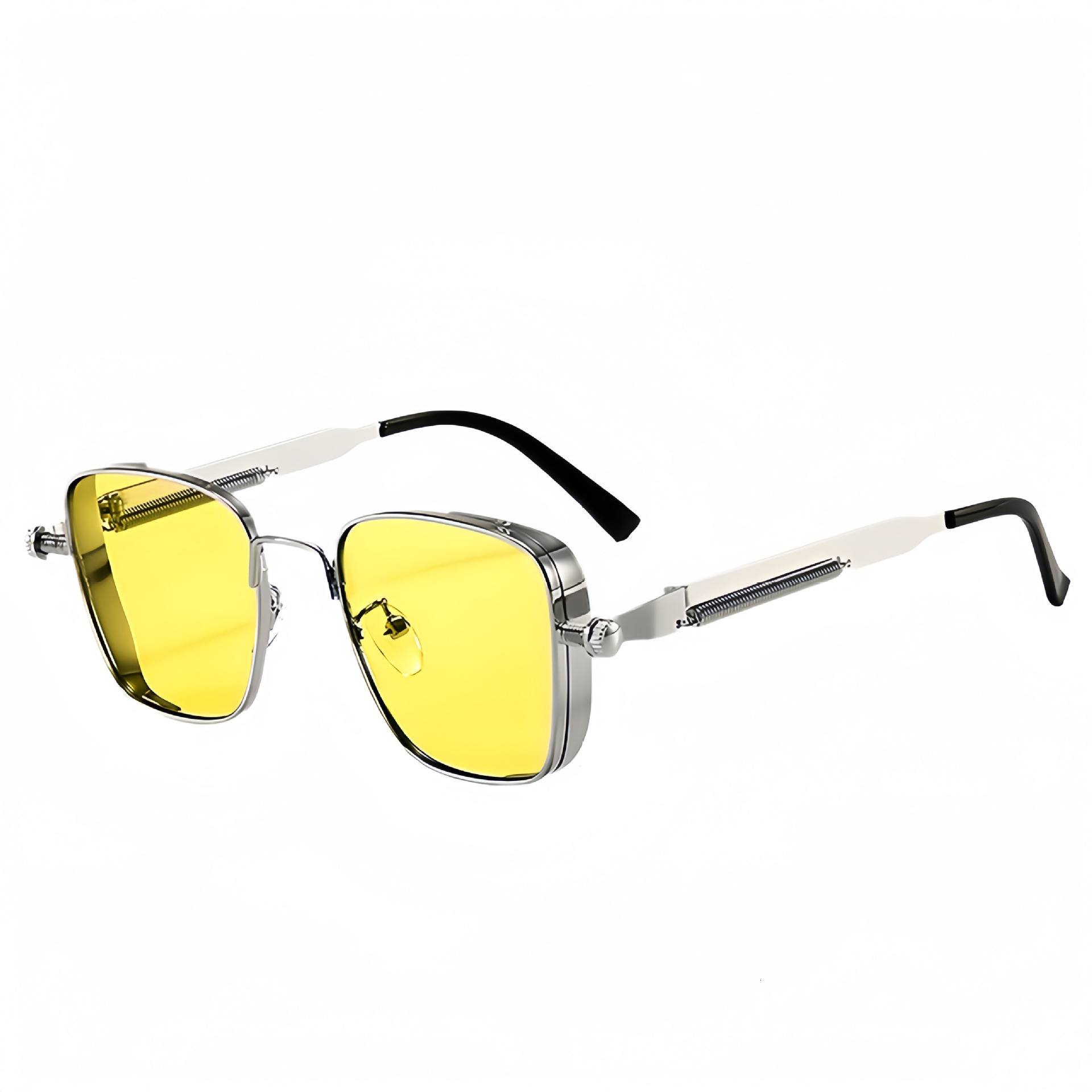 Designer Sunglasses New Square Frame Sunglasses Fashion Retro Steampunk Metal Outdoor Bicycle Sunglasses European And American High End Sunglasses Wit