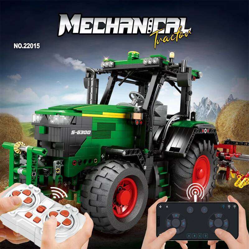 1664PCS Agricultural Tractor Building Blocks Rc APP Remote Control Engineering Car Model Bricks DIY Toys Gifts For Boys Kids Z260305