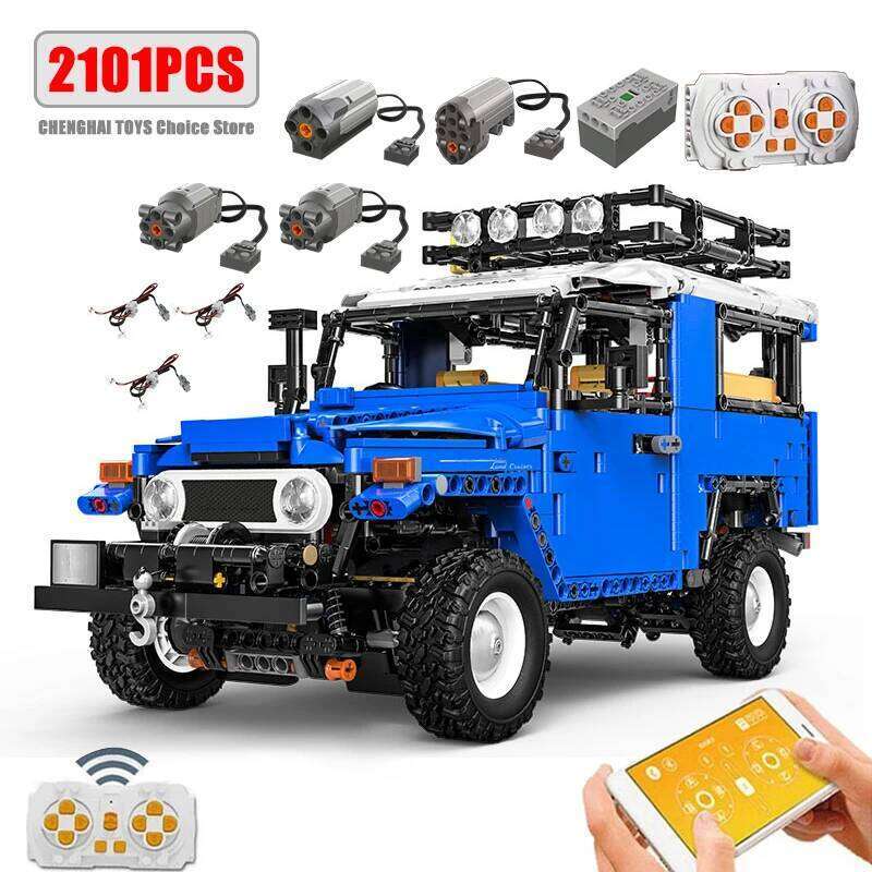Technical Car APP Remote Control Motor Power SUV Series Building Blocks Bricks MOC Off-road Vehicle Model Sets Boy Toys Kid Gift Z260306