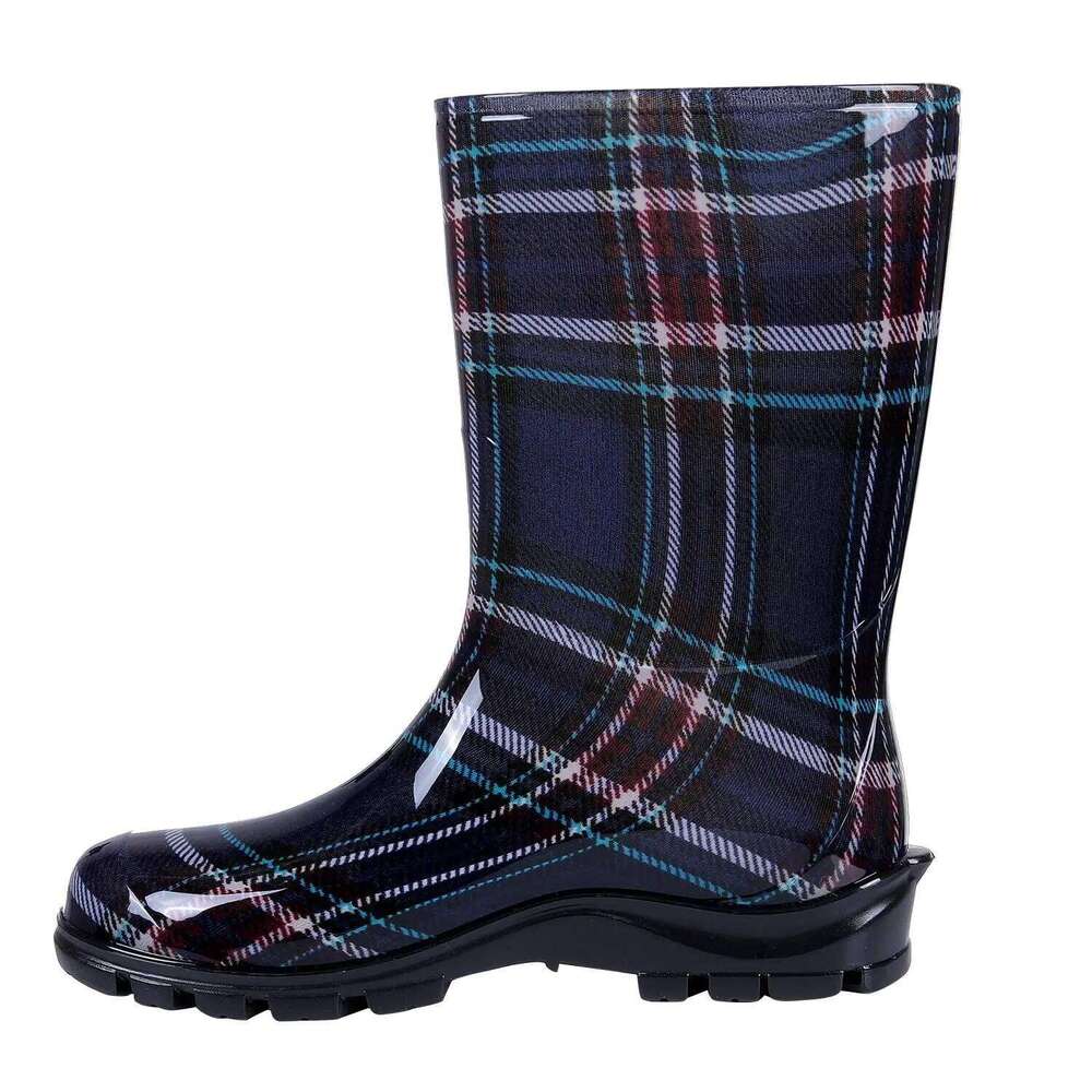 Litfun Printed New Rubber Waterproof Durable Mid Calf Anti-slip Comfortable Outdoor Women's Rain Boots