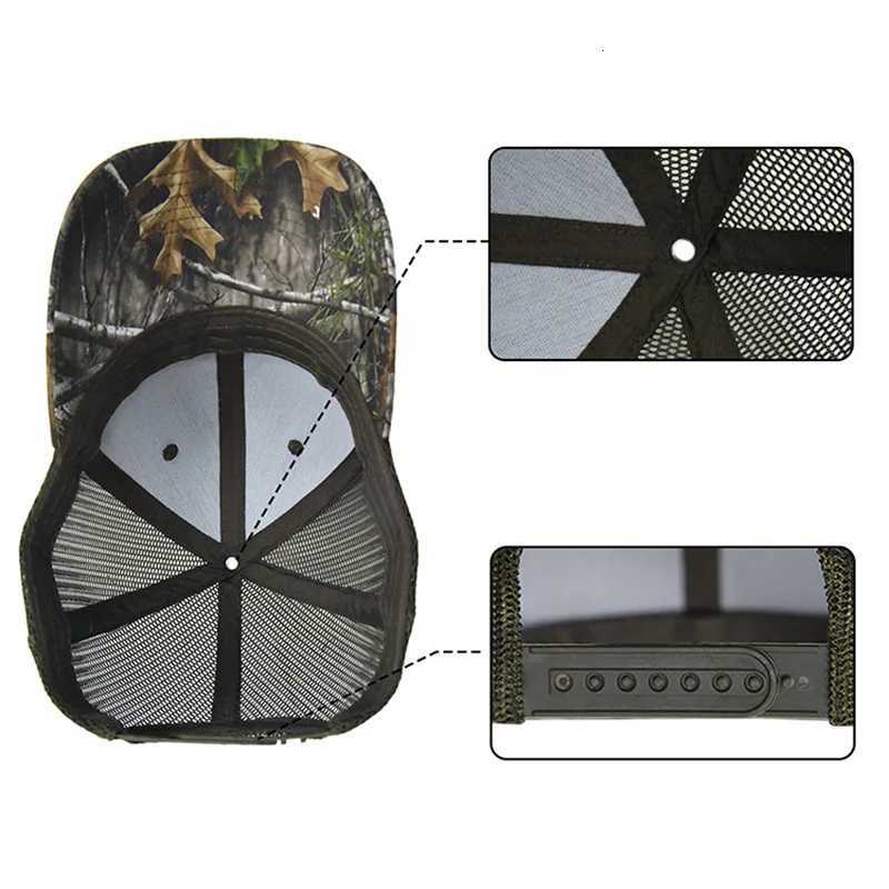Outdoor Hunting Hat Bionic Tree Pattern Baseball Hat Men Women Jungle Stripe Wild Sun Protection Breathable Hat Shooting Cap S260306cc