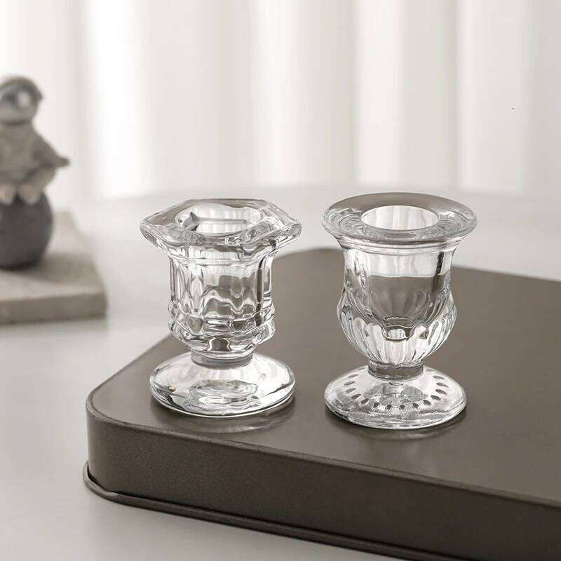 Glass Holder Novelty Nordic Decor Candlestick Romantic Candle Stand Desk Accessories Wedding Centerpieces Ornaments Gifts XJ260305