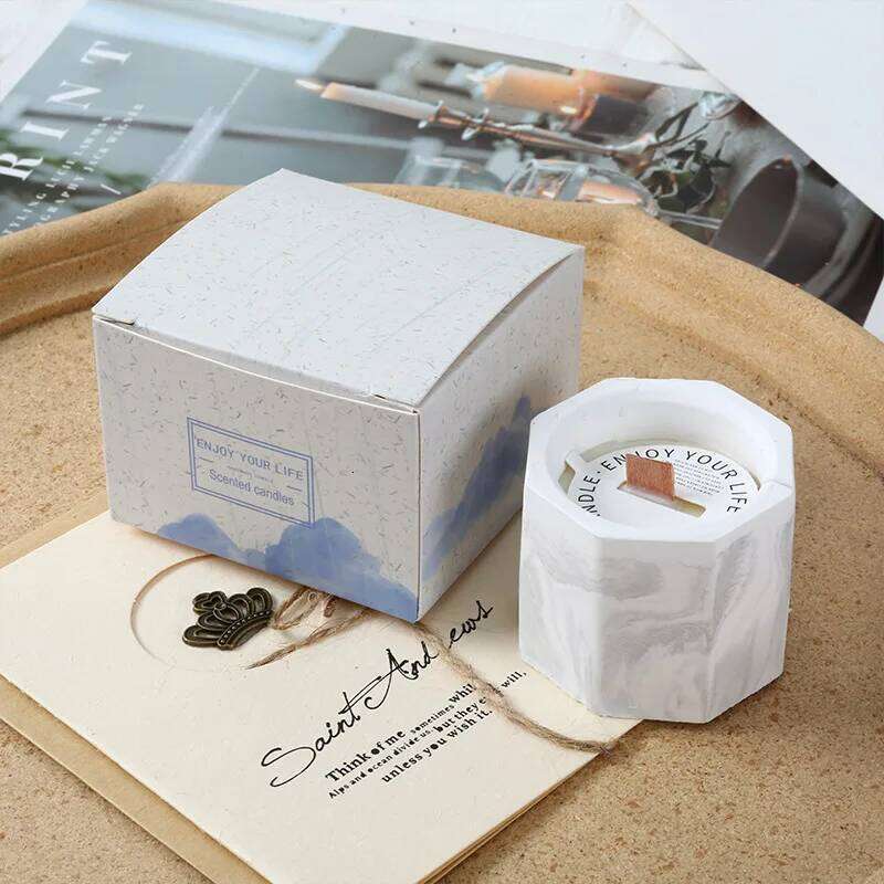 Marble Scented Candle, Smokeless Aromatherapy Candle in Jar, Home Decor Relaxing Gift, Romantic Wedding Birthday Party Favor W260304 W260305