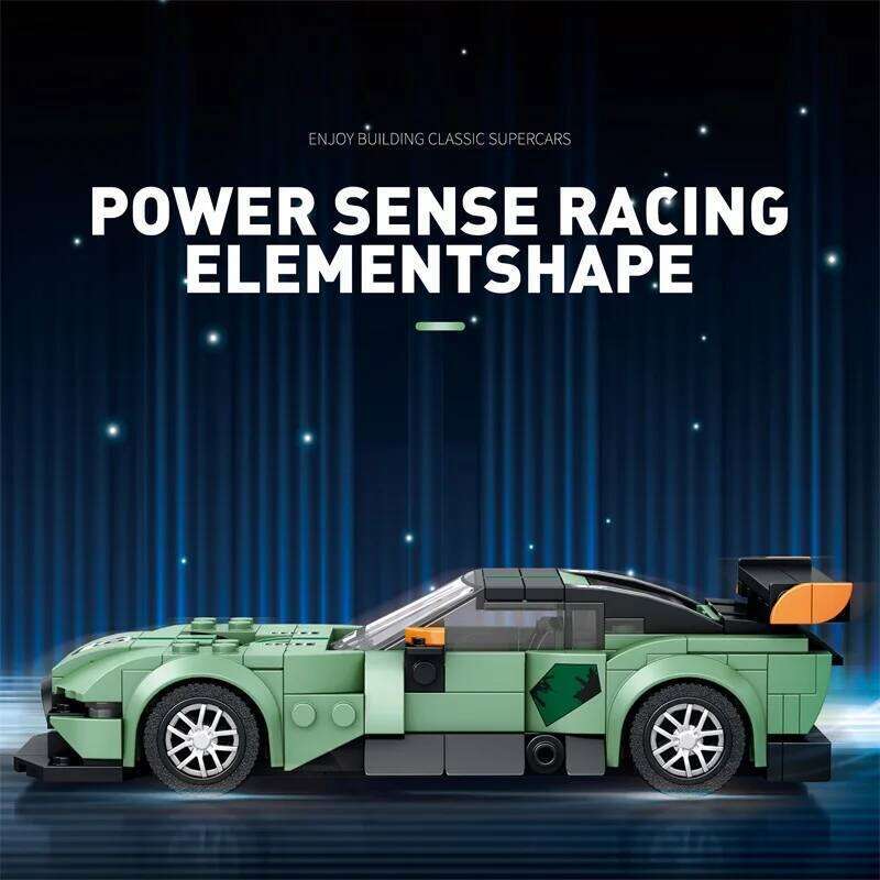 316PCS Green Sports Building Blocks 1:24 Scale Car Model Assemble Bricks Toy Creative Decoration Children Holiday Gifts Z260305