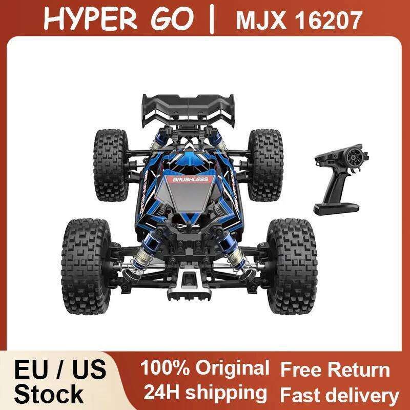 HYPER GO MJX 16207 1/16 2.4G 4WD Racing Car Brushless 70KM/h Off-Road Remote Control RC Truck Hobby Toy C260305