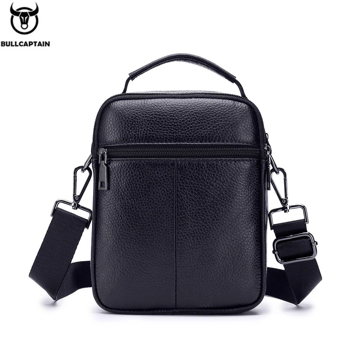 BULLCAPTAIN Men Bag Genuine Leather Man Crossbody Shoulder Bag Small Business Bags Male Messenger Leather Bags 260305