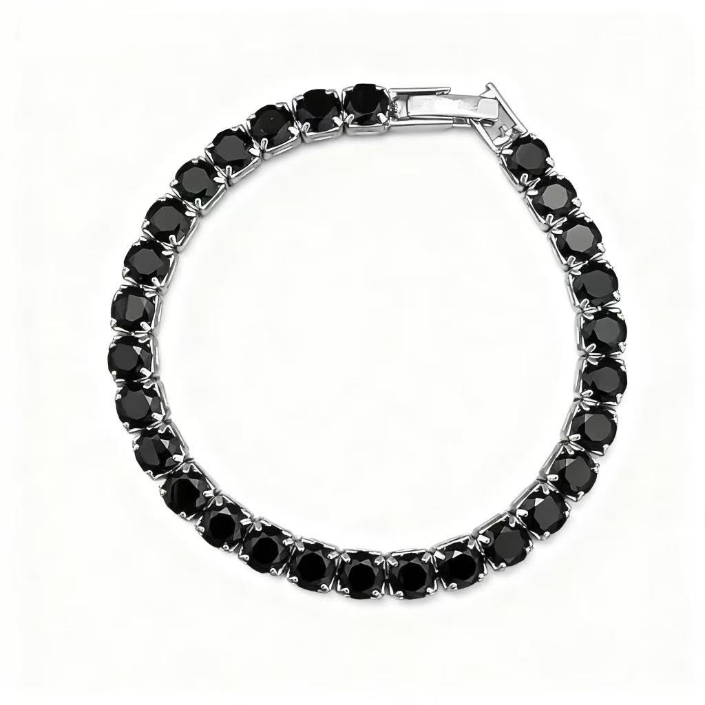 Luxury Brand Designer Jewelry European And American Style Diamond-Encrusted Ultra-Shiny Tennis Bracelet For Men And Women, White Crystal Bracelet With