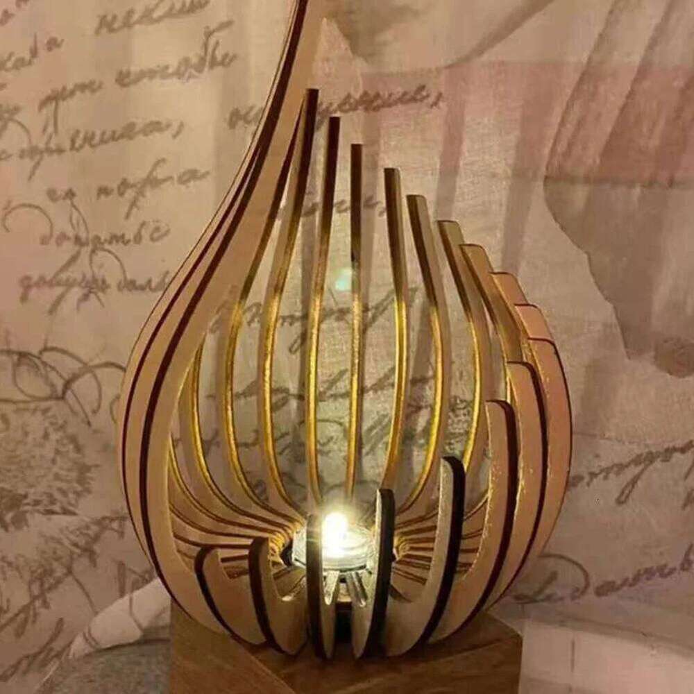 Wooden Tea Light Holder Elegant Modern Minimalist Candleholder For Yoga-Studio XJ260305