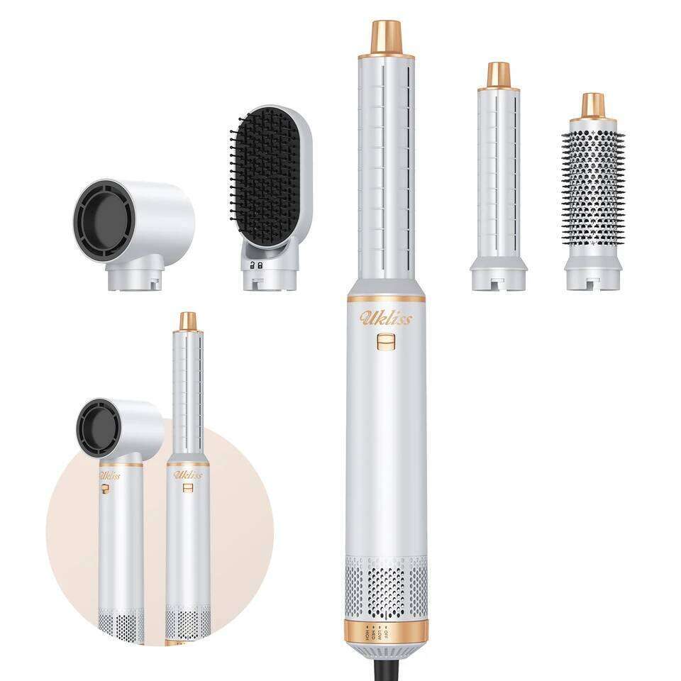 5 in 1 Hot Comb Set Curling Iron Straightener Styling Tool For Professional Hair Dryer Household 26Y0305