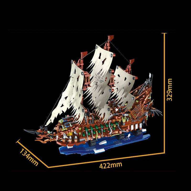 2159PCS MOC Man Flying Dutchman Dutch Shipbuilder Building Block Creative Movie Caribbean Ship Model Bricks Toys Gift for Kid Z260306