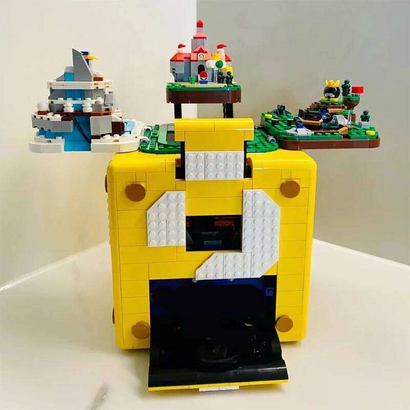 2064PCS Creative 64 Question Mark Block Building Blocks Compatible Game Props Model Assembly Bricks Toys Gift For Kids Boy Adult Z260305