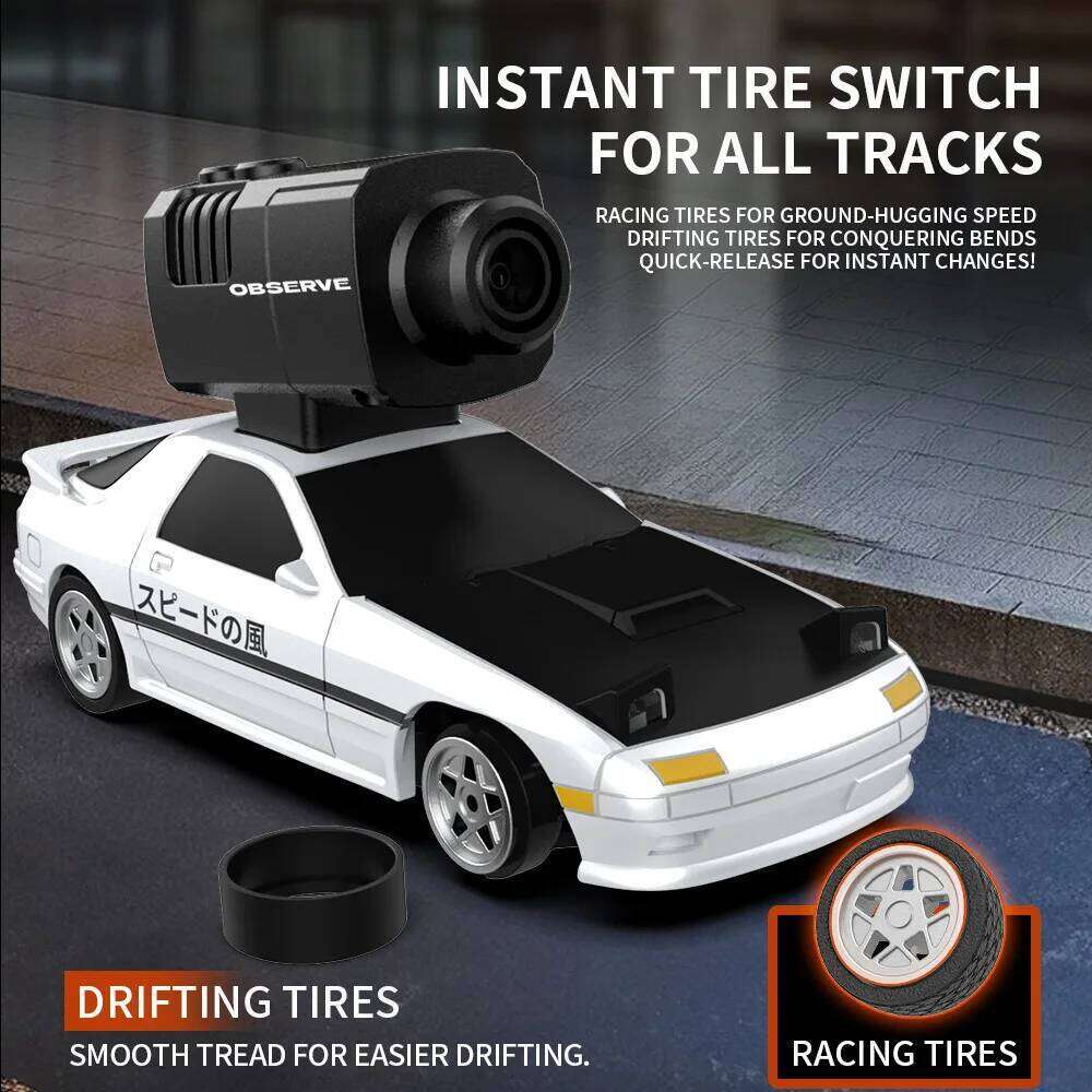 New JJRC RC 1:32 Upgraded C8827 HD Camera Car 120 Wide Angle 2.4G Mobile APP 720P Dual Control Fun Children's Toy C260305