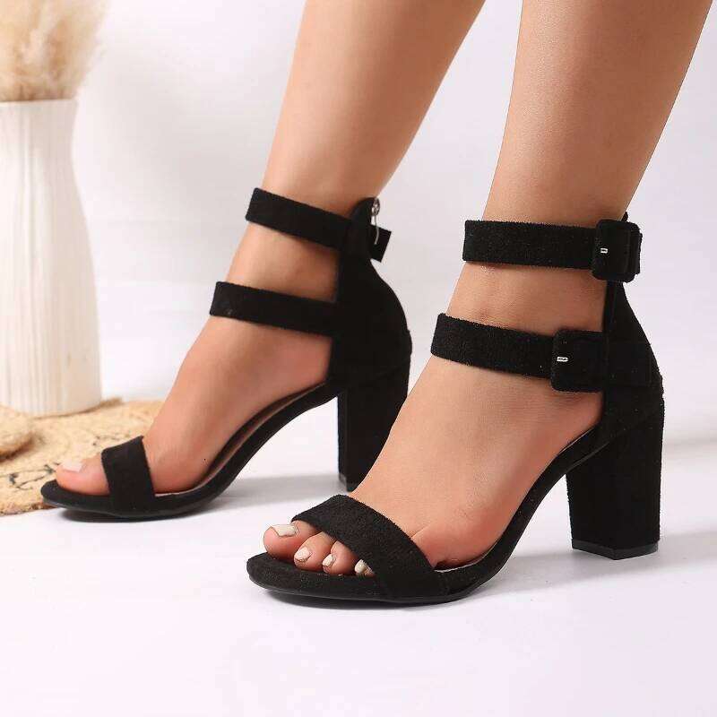 2025 Summer New Women's Hollow-Out Design High Heel for Outdoor Fashion Casual Sandals