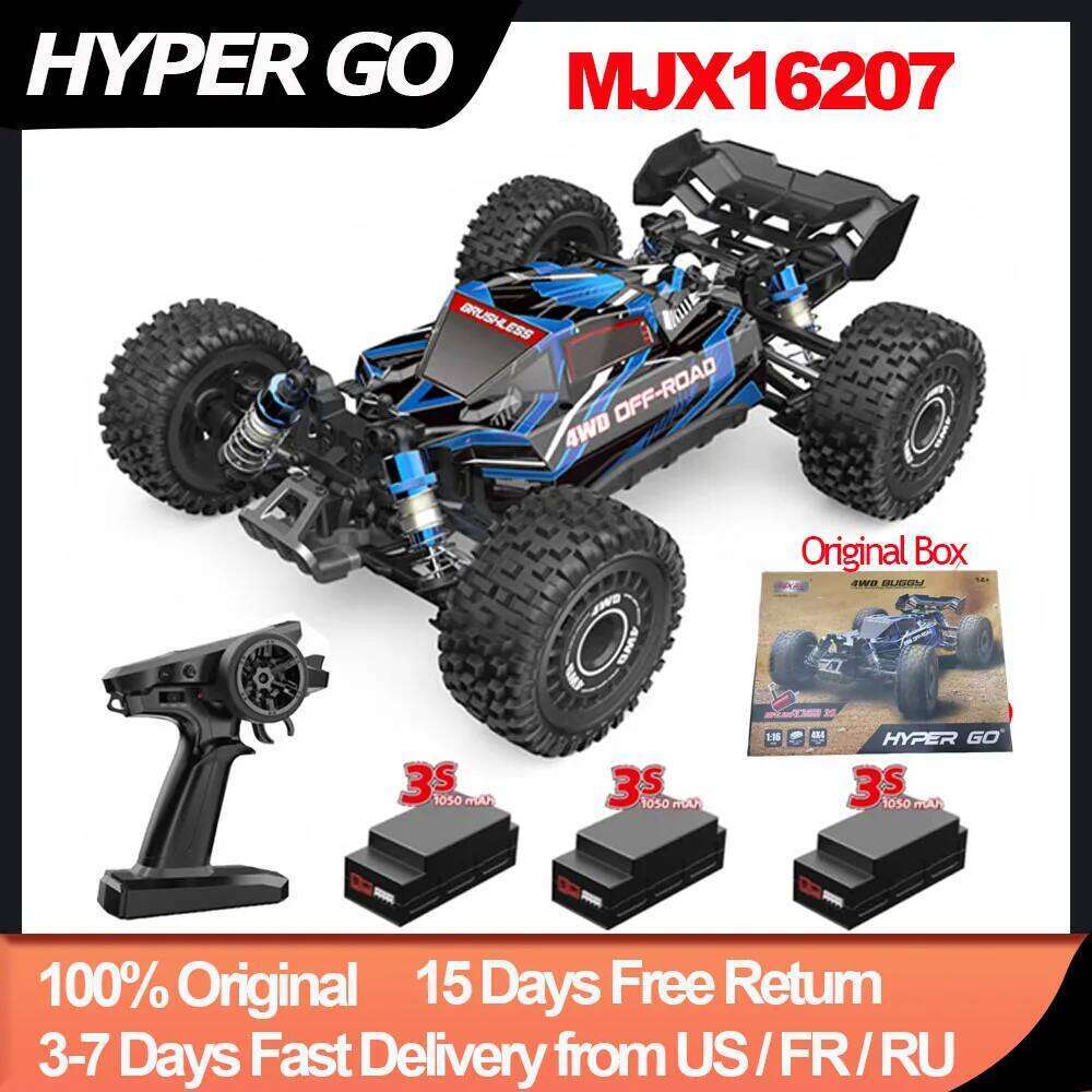HYPER GO MJX16207 16208 1/16 Brushless 70KM/h 2.4G 4WD Racing Car Off-Road High Speed Remote Control RC Truck Hobby Toys C260305