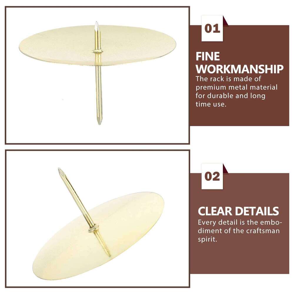 10 Pcs Flat Metal Fixators Wreath Pillar Holders Fixing Accessories For Christmas New Year Festival Decorations XJ260305