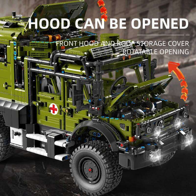 3850PCS Ambulance Building Blocks Off Road Vehicle Car Model Technology Bricks Kids Educational DIY Toy Birthday Gifts Z260305