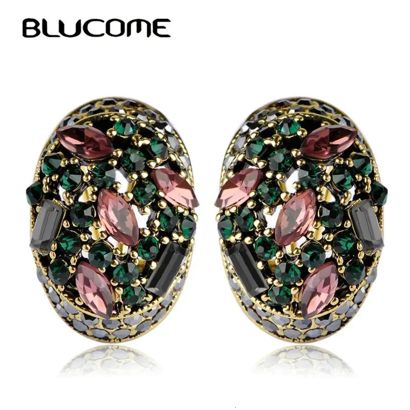 Blucome Vintage Stud Earrings For Women Girls French Hooks Max Brincos Ouro Joias Turkish Jewelry Retro Pendientes 260303