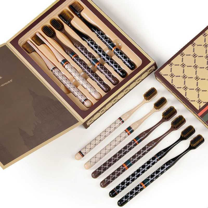 Premium 6-Piece Toothbrush Gift Set | Soft Bristles for Deep Clean | Luxury Oral Care for Adult Daily UseT260306