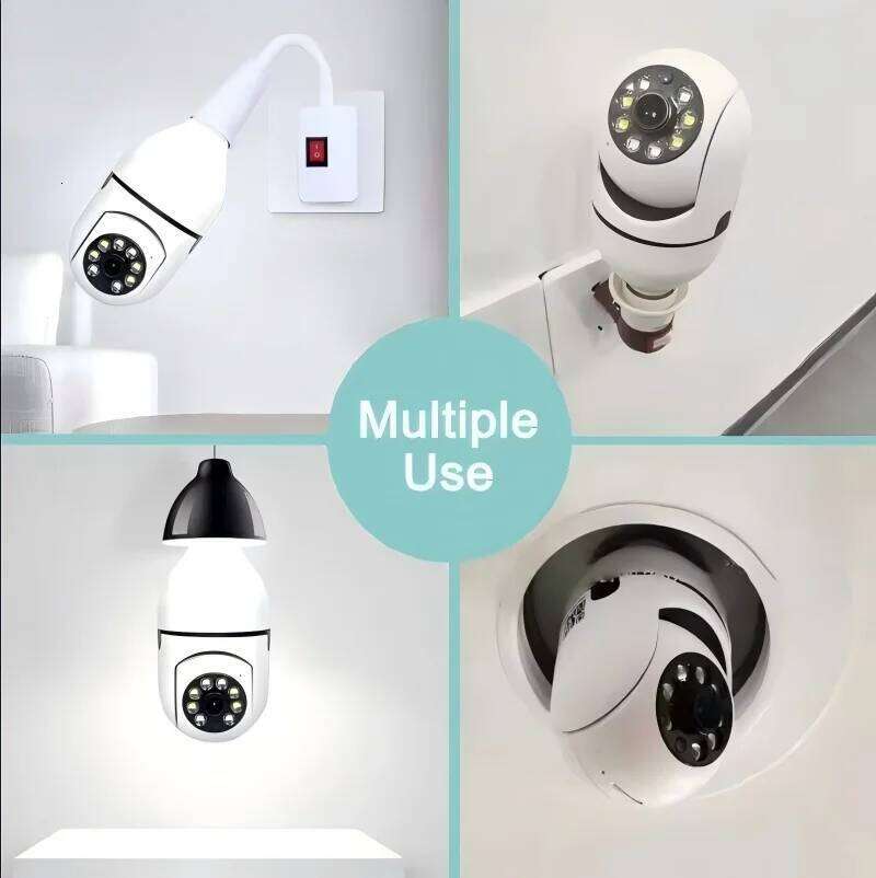 Bulb E27 Surveillance Full Color Night Vision Automatic Human Tracking Zoom Indoor Security Monitor Wifi Mini IP Camera 26W0306
