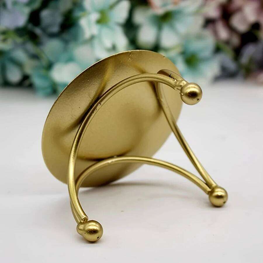 2 Colors Available 7x4cm Metal Candle Holder Atmosphere Making Accessories Round Candlestick Wedding Ornament Home Decoration XJ260305