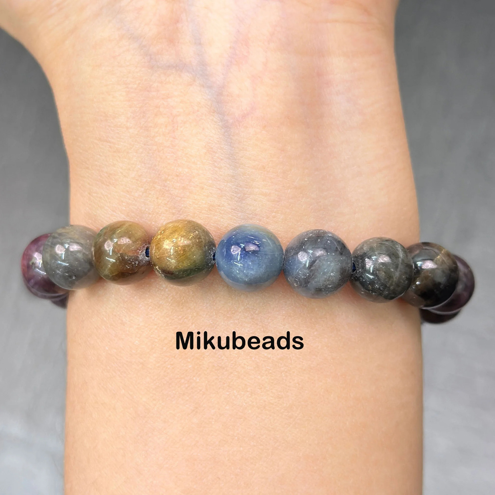 Natural Rare Multicolour Sapphire 9-105mm Smooth Round Loose Beads For Making Jewelry DIY Necklace Bracelet Or Gift Wholesale 260302