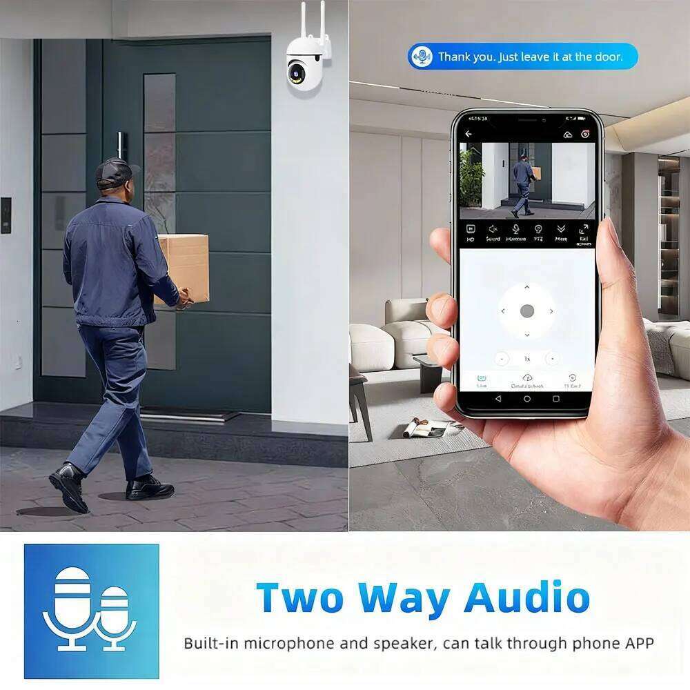 Carecam Pro 5MP HD 355 Surveillance Camera Night Vision Motion Detection Siren WiFi Remote Two-Way Audio Waterproo 26W0306