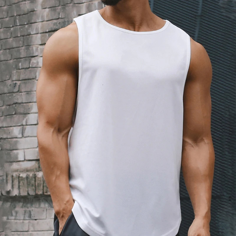Mens Gym Tank Top Fitness Sleeveless Running Sports T-Shirt Men Quick-drying Training Bodybuilding Gym T-Shirt Men Male Vest 260306