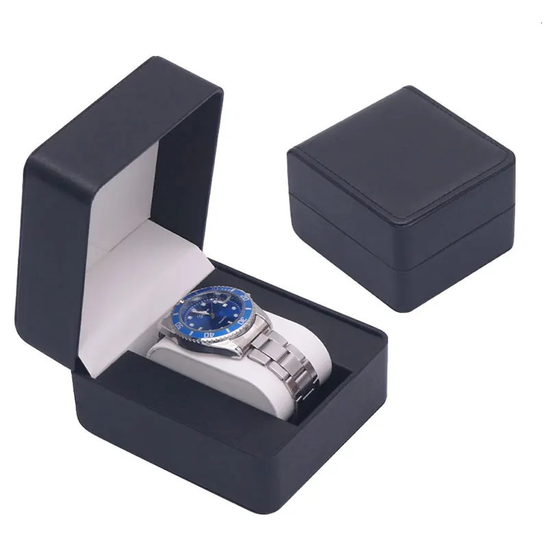 Single Watch Gift Box with Pillow PU Leather Wristwatch Display Case Organizer for Men Gift box 260304