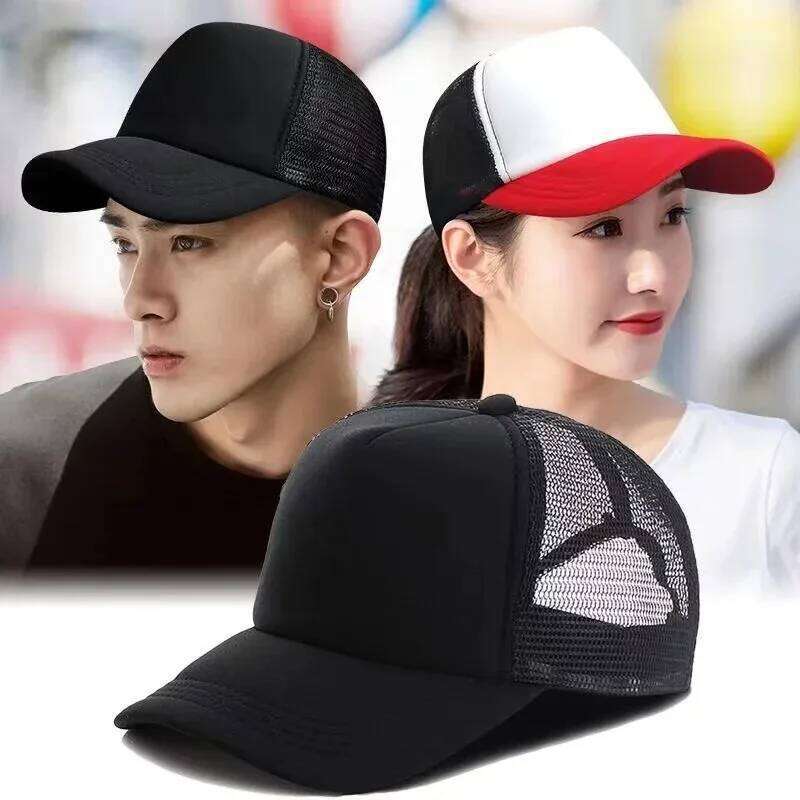 Custom Brand LOGO Personality DIY Print Trucker For Kids Net Baseball Cap Men Women Blank Mesh Adjustable Sun Hat Visor Y260304