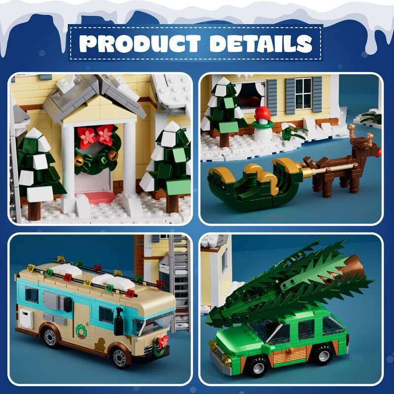 1958PCS Vacation House Building Blocks Toys Sets Holiday Decorative Ornaments Bricks For Kids Adult Christmas Gifts Z260306