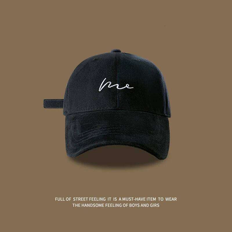 Face recognition hat, children's duckbill cap, men's embroidered letters, simple and versatile, fashionable baseball cap Y260304