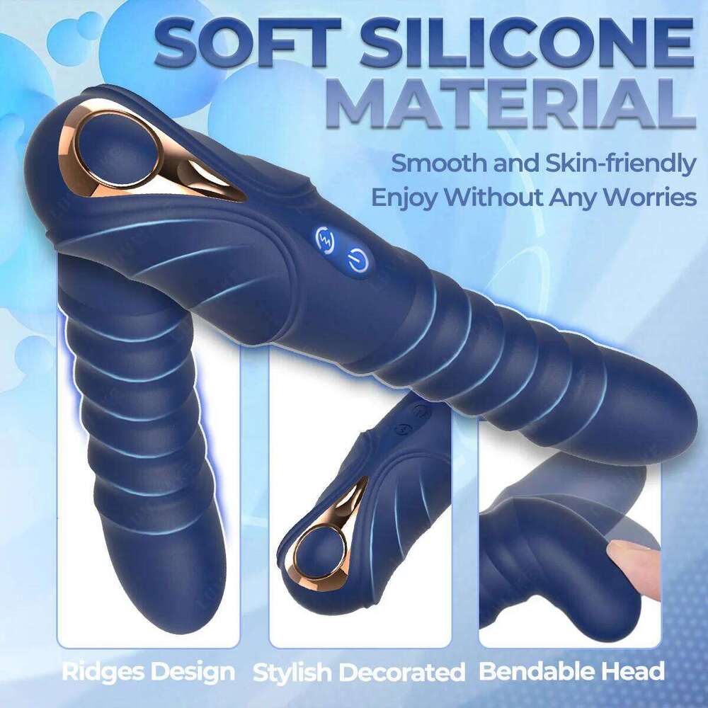 G Spot Vibrator Anal Dildo with 10 Vibrating 3 Thrusting Liquid Silicone Vaginal Massage Clitoris Stimulator W260305
