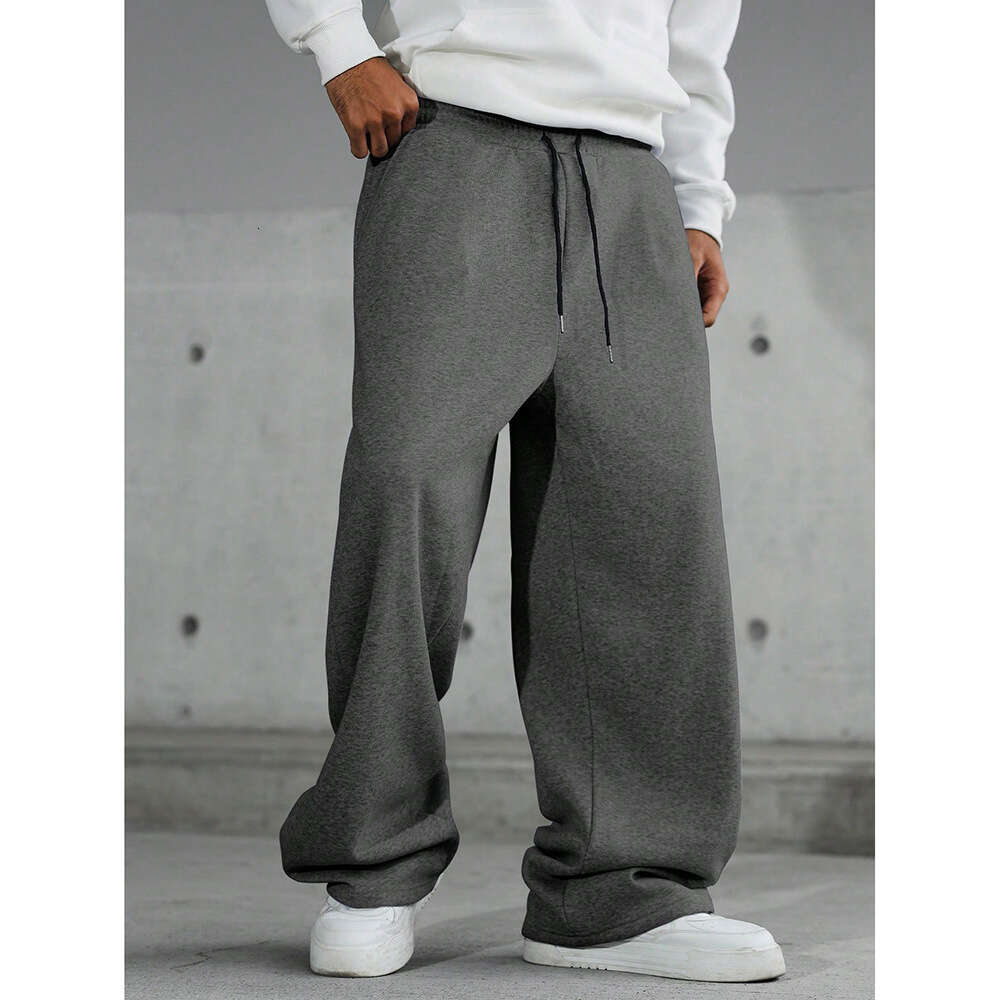 American retro simple and stylish casual for men, 2025 new cross-border sports sweatpants, loose trendy long pants