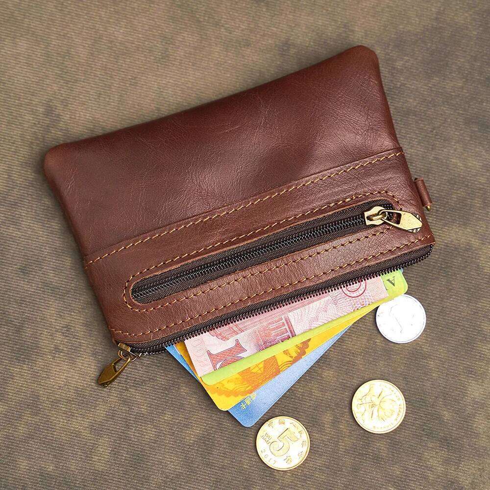 Genuine Leather Coin Purse for Women Mini Zipper Wallet Small Pocket Bag Female Money Wallets Men Card Holder C260304