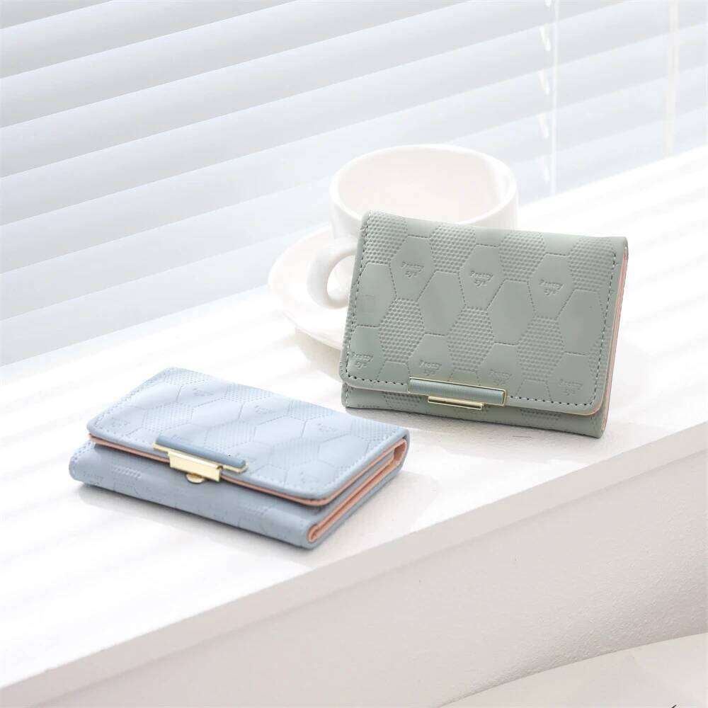 Elegant Women's Three Fold Short Japan and Korea Small Multi-card Hasp Bag Female Portable Wallet Coin Purses C260304