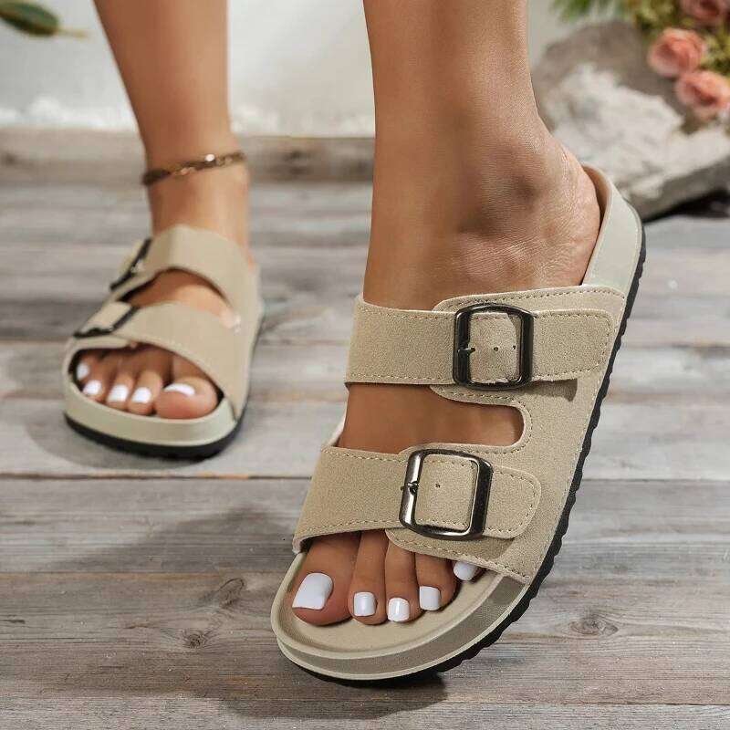 2026 Summer Casual Round-headed Slippers Women Fashionable Home Beach Shoes Couple Trendy Outdoor Sandals