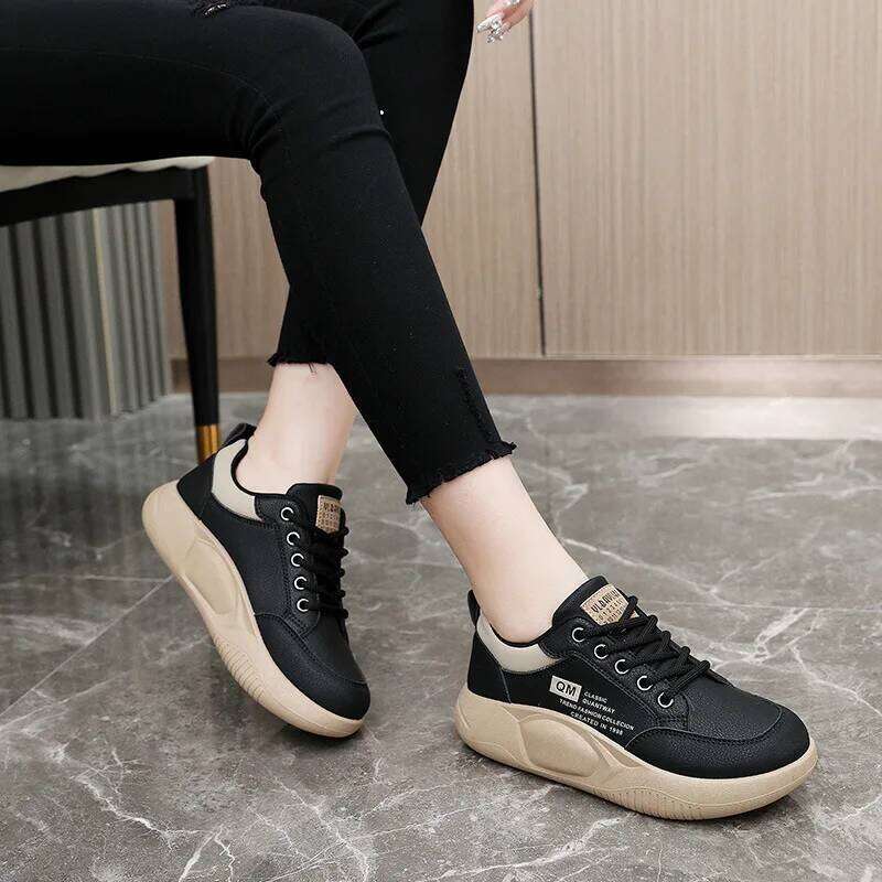 New 2024 Spring Thick Sole Elevated Sports Women's Student Street Casual Board Shoes