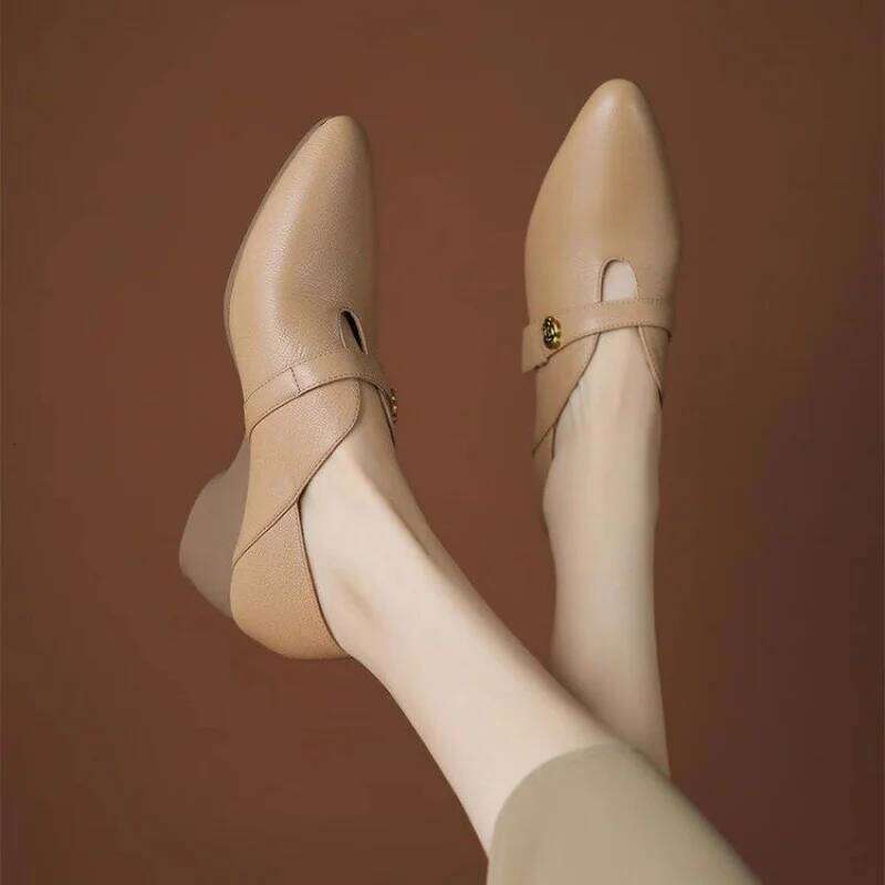 Pumps Shallow Mouth Women New Fashion Office Work Wedding Party Ladies Low Heel Shoes Summer Heels Woman