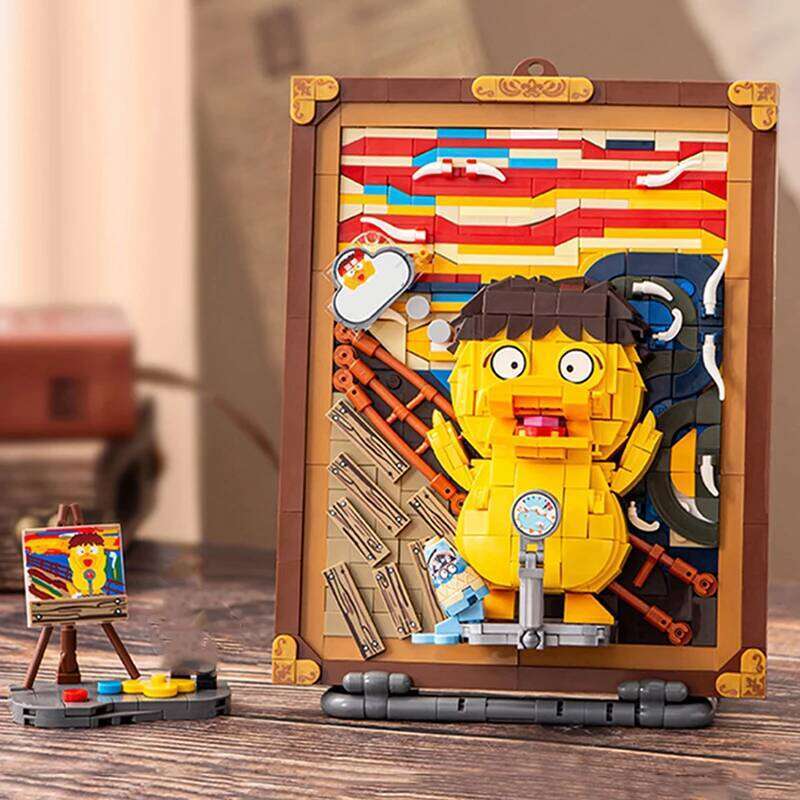 Mini Building Blocks DIY World Famous Painting Screaming Milkmaid Three-dimensional Hanging Picture Ornament Children's Toy Gift Z260306