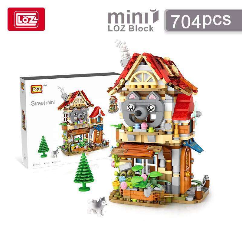 LOZ Blocks DIY Building Bricks Cute Christmas Goods Toy MOC Cabin Food Shop Juguetes Candy House Gifts Girl Present New Year Z260306