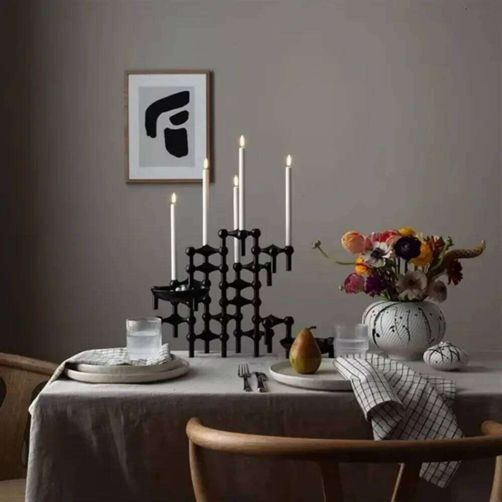 Vintage Holders Small Stand Nordic Metal Candlestick Stick Skinny Candelabra Set for 3 Candles Living Room Decor XJ260305