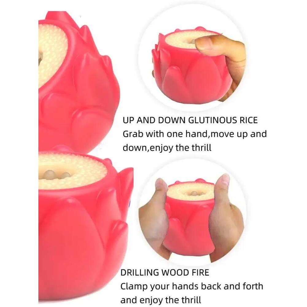 Dragonfruit Shape Penis Delay Trainer Glans Male Masturbator Cup Stimulater Massager Sex Toys for Men Adult Goods W260305