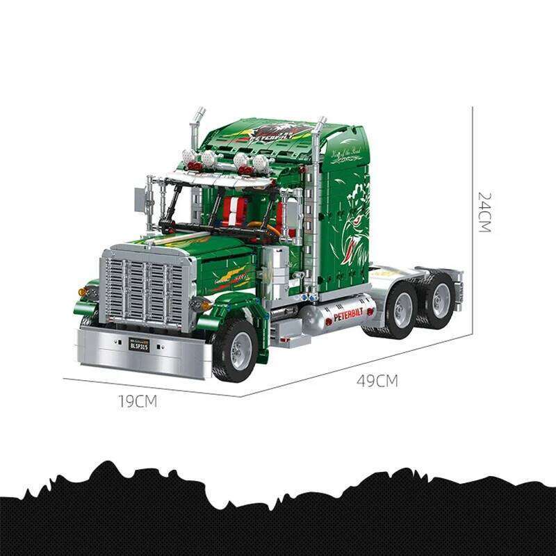 Static Version DIY Trailer Truck Front Model Building Block Technical Educational Assembly Toy Bricks For Boys Holidays Gifts Z260305