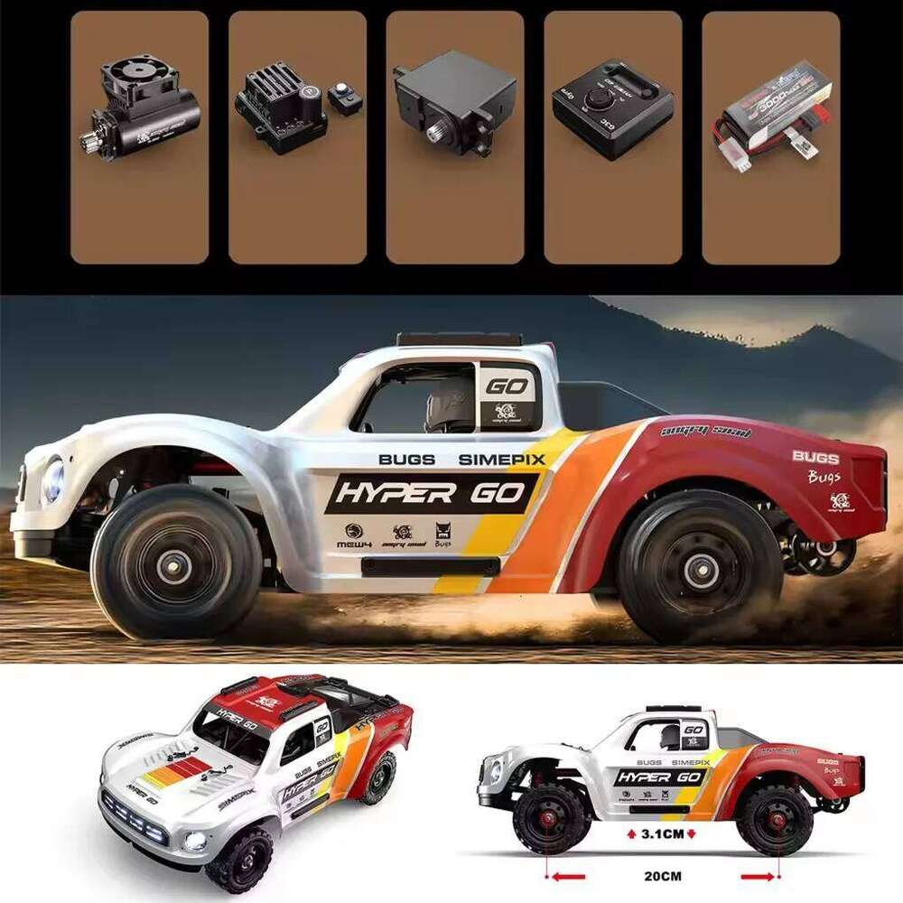 HYPER GO 14211 Racing 1/14 Short Truck 45A ESC Brushless Motor 47 KM/H Large Foot 4WD RC Remote Control Car Toy MJX C260305