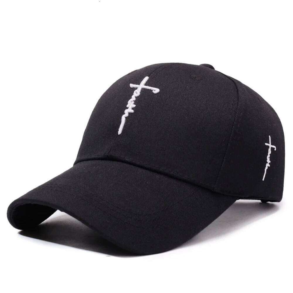 Embroidery English Cross Casual Baseball Cap Men's Women's Youth Adjustable Hat Y260304