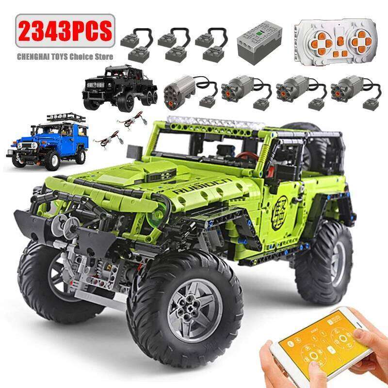 Technical Car APP Remote Control Motor Power SUV Series Building Blocks Bricks MOC Off-road Vehicle Model Sets Boy Toys Kid Gift Z260306