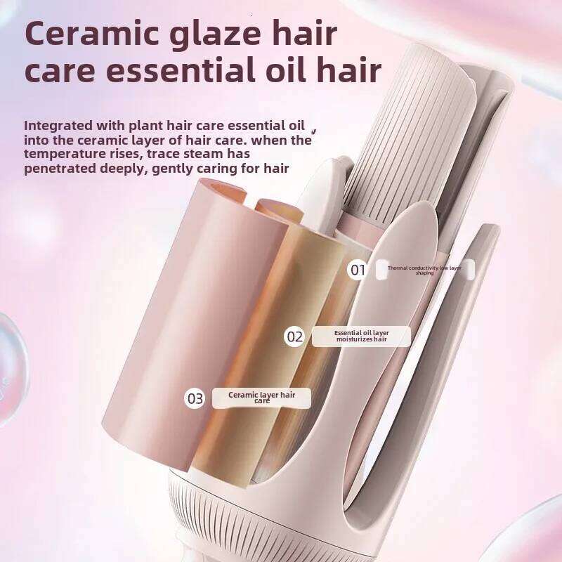 Advanced Iron New Hair Curler with LED Display Anti-Tangle & Auto-Off Protable Curling Wand for Home and Travel Use 26Y0306
